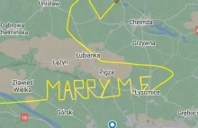 Oświadczyny... na niebie. Tajemniczy romantyk z województwa kujawsko pomorskim.