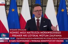 Hołownia tłumaczy funkcjonariuszowi TVPiS czym są prawdziwe media publiczne