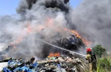 Pożar pod Inowrocławiem płonie składowisko odpadów