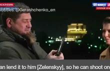 Kadyrow na żywo chwali się że ma naładowany pistolecik dla Zełeńskiego