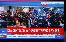 Krindżowa piosenka na demonstracji w obronie TVP
