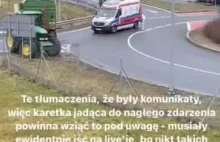 Rolnicy nie przepuścili pogotowia na sygnale, jeszcze głupie tlumaczenie w tle..