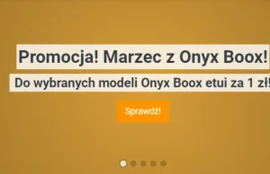 Marcowa promocja czytio.pl: etui za 1 zł do Onyx Boox
