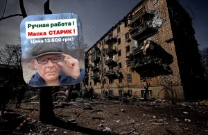 Ukraińcy kupują maskę staruszka, żeby uniknąć poboru do wojska