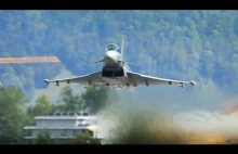 Pokaz genialnie brzmiącego Eurofightera Typhoon w szwajcarskich Alpach