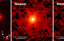 Teleskop Webba sfotografował kwazary z ich galaktykami macierzystymi...