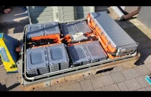 Nissan Leaf demontaż baterii 24kWh 400V DC na ogniwa do offgrid