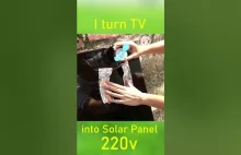 I turn TV into a solar panel #shorts