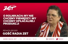 Renata Beger o rolnikach: My nie chcemy pieniędzy My chcemy opłacalnej produkcji