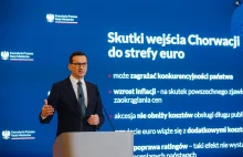 Morawiecki straszył inflacją w Chorwacji po przyjęciu euro, ale to w Polsce p