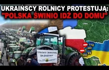 "Polska swinio idz do domu" to hasło rolników z Ukrainy podczas protestu.