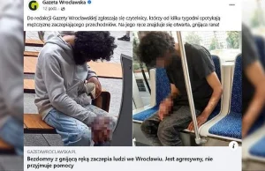 Mężczyzna z gnijącą ręką terroryzował mieszkańców Wrocławia. Trafił do aresztu