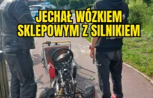 Jechał wózkiem sklepowym z silnikiem, łamiąc sądowy zakaz :D
