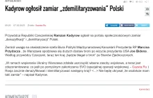 Kadyrow chce "denazyfikować" Polskę