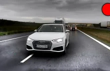 Białe Audi, a za kierownicą siedzi głąb