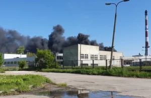 Pożar opon na terenie bazy PKS w Skierniewicach