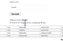 Sprawdź ile jest miejscowości w Polsce, o tej samej nazwie co Twoja