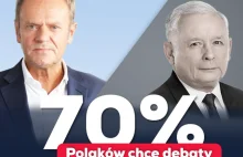 Polacy chcą debaty Tusk-Kaczyński