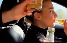 Młoda Julka chwali się piciem alkoholu w trakcie jazdy
