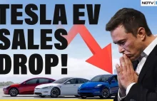 Francja: Sprzedaż aut Tesli spadła w kwietniu o niemal 60 procent