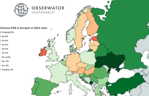 Wzrost gospodarczy w Europie w 2023 roku. Za Bugiem na zielono