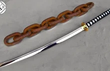 Wykonanie miecza Wakizashi z zardzewiałego żelaznego łańcucha