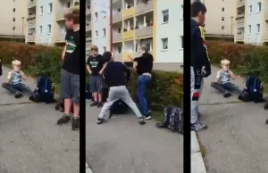 Niemcy. Chłopcy bici przez młodych imigrantów na przystanku