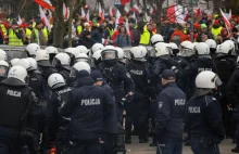 Policja podsumowała protest rolników w Warszawie