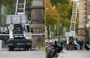 Użyli ciężarówki z podnośnikiem