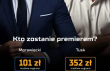 STS obstawia 1 do 3,5 że to Morawiecki, a nie tusk zostanie premierem...