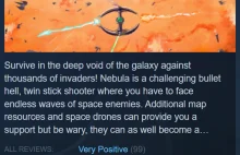 9 miesiecy po premierze mojej pierwszej gry "Nebula" na Steam - wyniki.