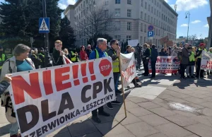 Protest przeciwko budowie CPK. "Towarzyszu Horała..."