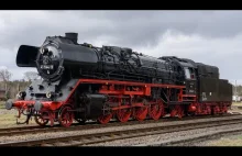 Pociąg specjalny z niemieckim parowozem 41 1144-9 w Żarach i Żaganiu