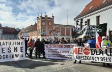 Demonstracja przeciwko kolei do CPK przez Mikołów, Łaziska...