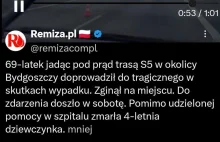 Śmiertelny wypadek na S5, starszy mężczyzna jechał pod prąd