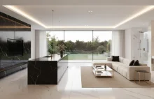 Czarny i biały marmur w nowoczesnych wnętrzach: Black Fantasy oraz marmur z Mace