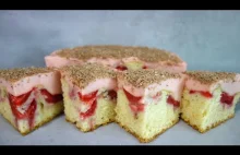 Ciasto Truskawkowa Harmonia przepis na szybkie ciasto z truskawkami i rewelacyjn