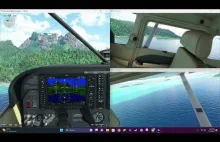 Tak wygląda tryb podzielonego ekranu w Microsoft Flight Simulator