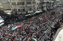 Jordania rozpędza propalestyńskich protestujących zmierzających w stronę...