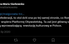 Anna Maria Siarkowska usunęła Twitty krytykujące Konfederację