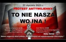 Pokój TAK, wojna NIE. Relacja z marszu antywojennego! Warszawa 21.01