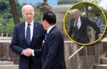 Szczyt G7. Joe Biden niemal spadł ze schodów.