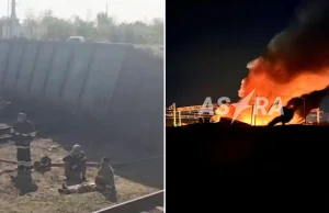 Ukraińskie drony kamikadze wysadziły rosyjski pociąg towarowy, blokując kluczową