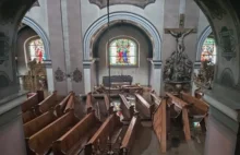 Przewrócone ołtarze, ławki w wodzie. Tak wygląda klasztor w Kłodzku