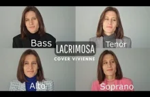 Lacrimosa - czterogłos (bas, tenor, alt, sopran) w wykonaniu jednej pani