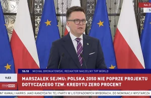 Hołownia: Nie poprzemy kredytów 0%. Nic się w tej sprawie nie zmieniło