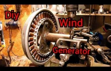 Construction of a wind farm with a washing machine engine. Low-speed generator g