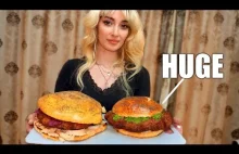 I made 2 huge burgers for dinner . World record? :)