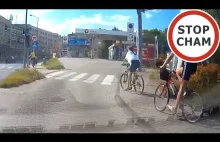 Rowerzysta na "przejściu" dla pieszych - drama o pierwszeństwo w Chorzowie