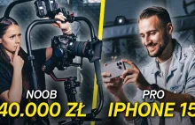 iPhone 15 Pro vs kamera za 40 000 zł (Pro Filmmaker vs STAŻYSTKA) - YouTube